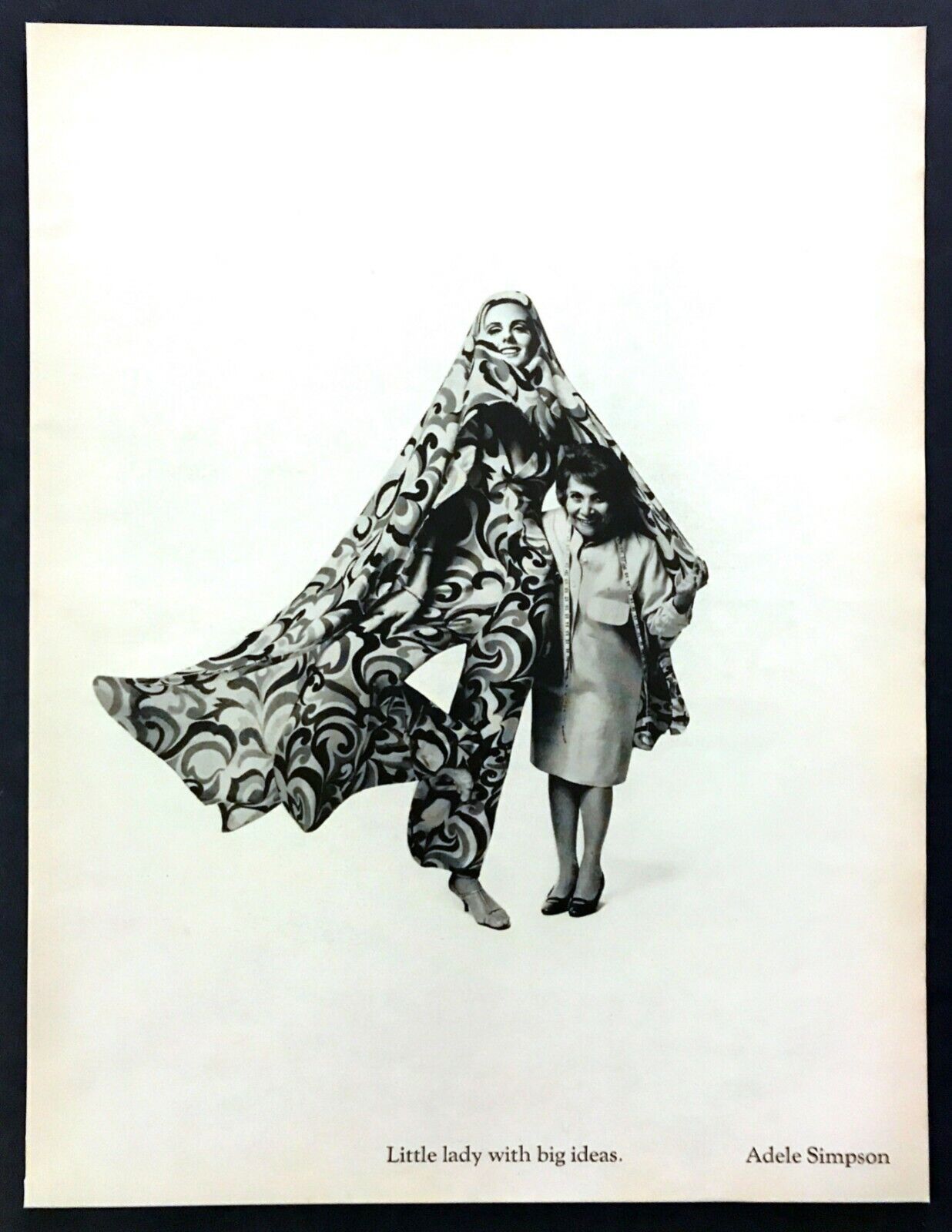 1967 Unusual Pants Suit by Adele Simpson Fashion Designer photo vintage print ad