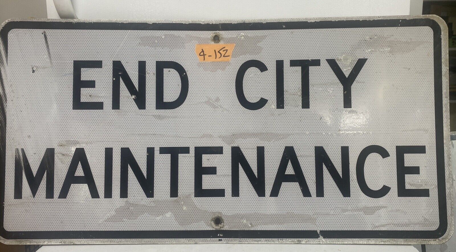 Authentic Street Road Sign (End City Maintenance) 36\