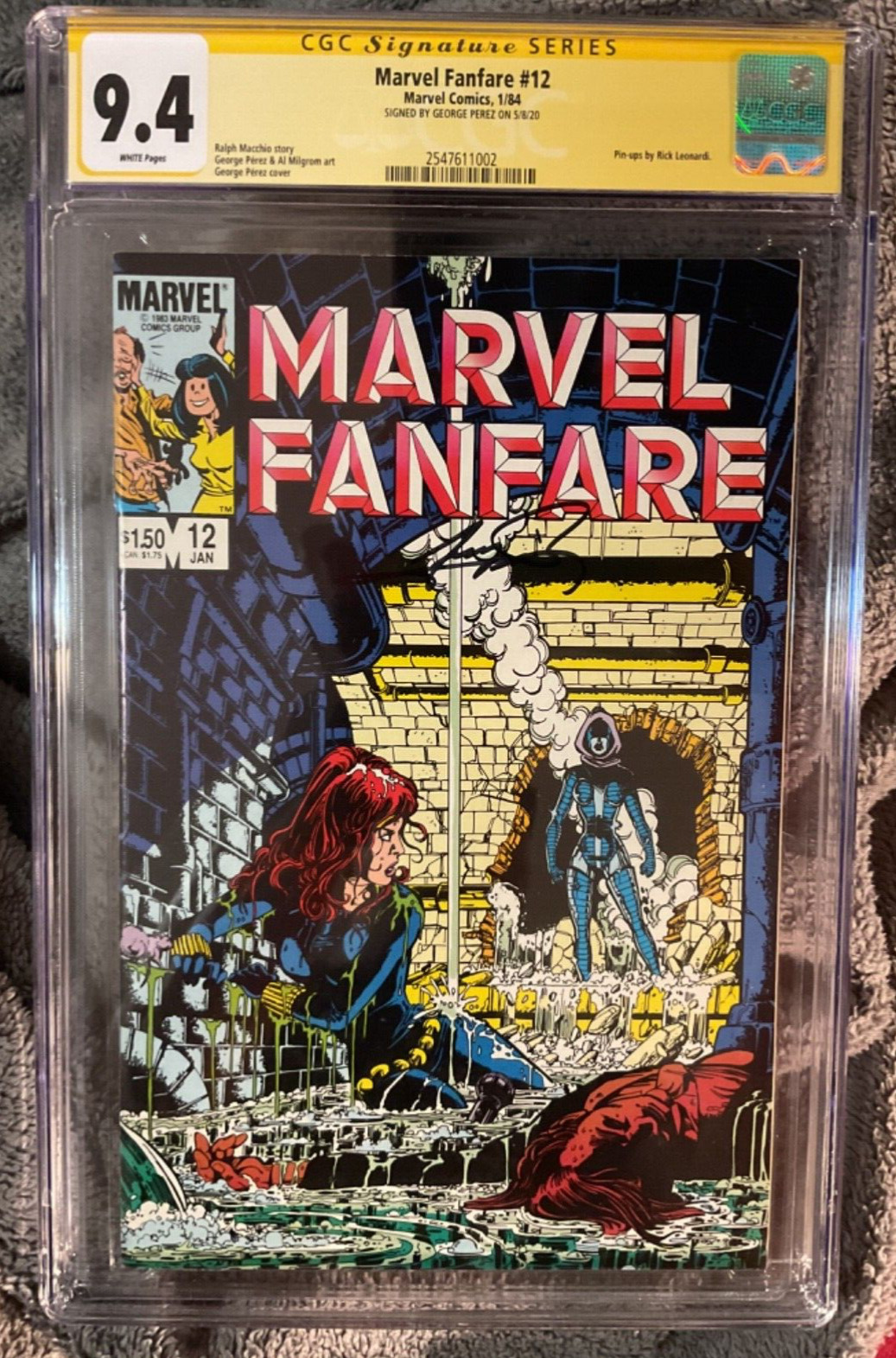 Marvel Fanfare 12 CGC 9.4. Signed by Artist George Perez