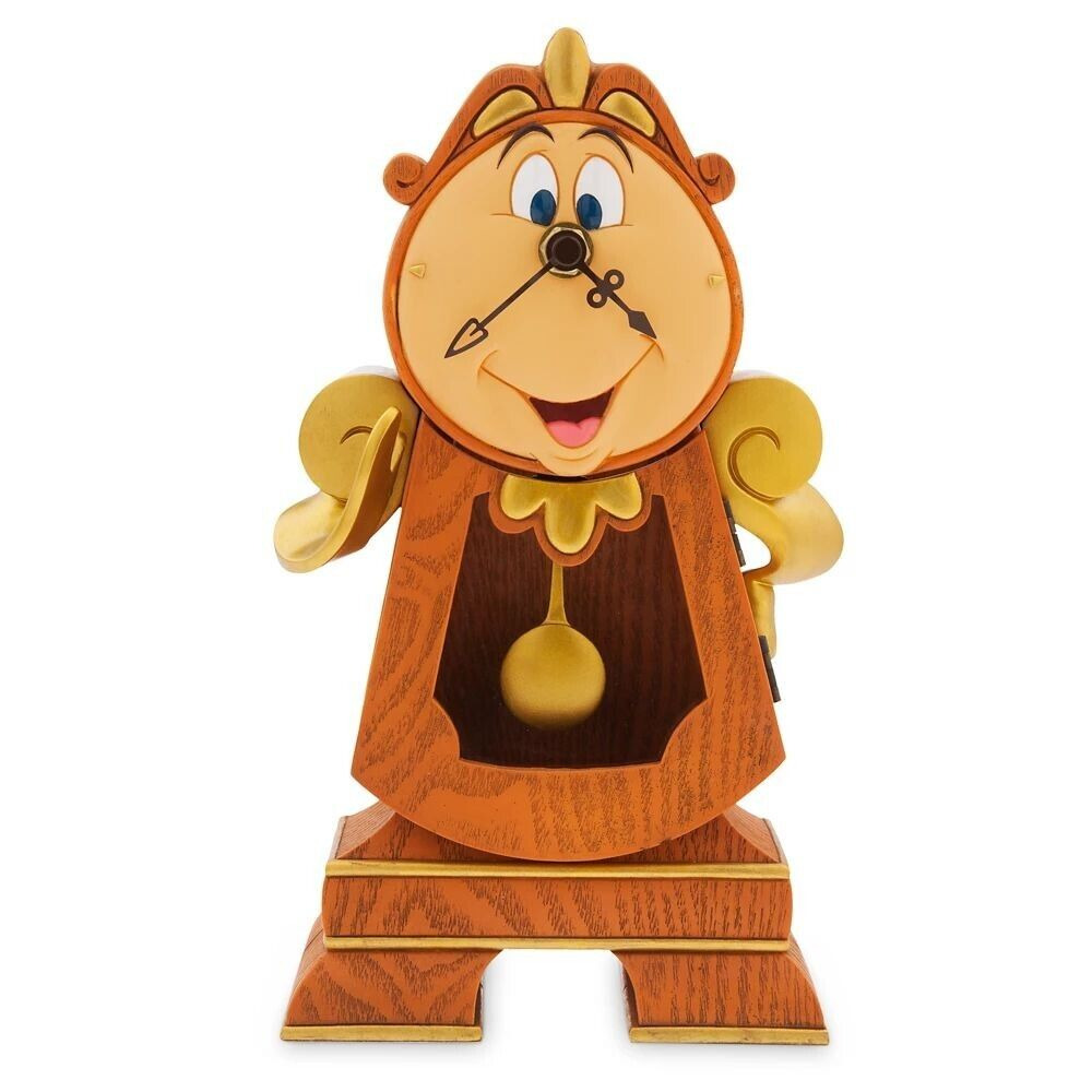 NEW Disney Parks Beauty and the Beast Cogsworth Clock 10\