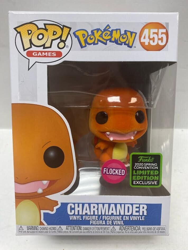 Funko Pop Vinyl: Pokémon - Charmander (Flocked) 2020 Spring Con Exclusive #455