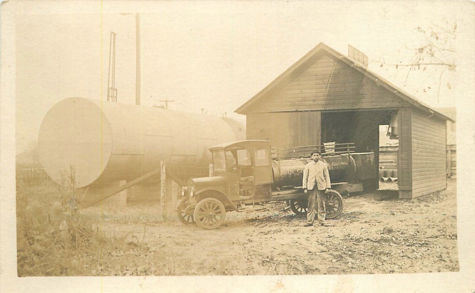 Postcard 1918 Standard Oil red crown gasoline truck 23-10447