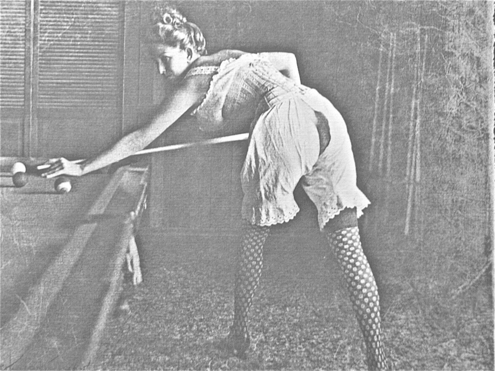 1890s Klondike Old West Brothel Girls Soiled Doves Billiards Pool Photo 4\