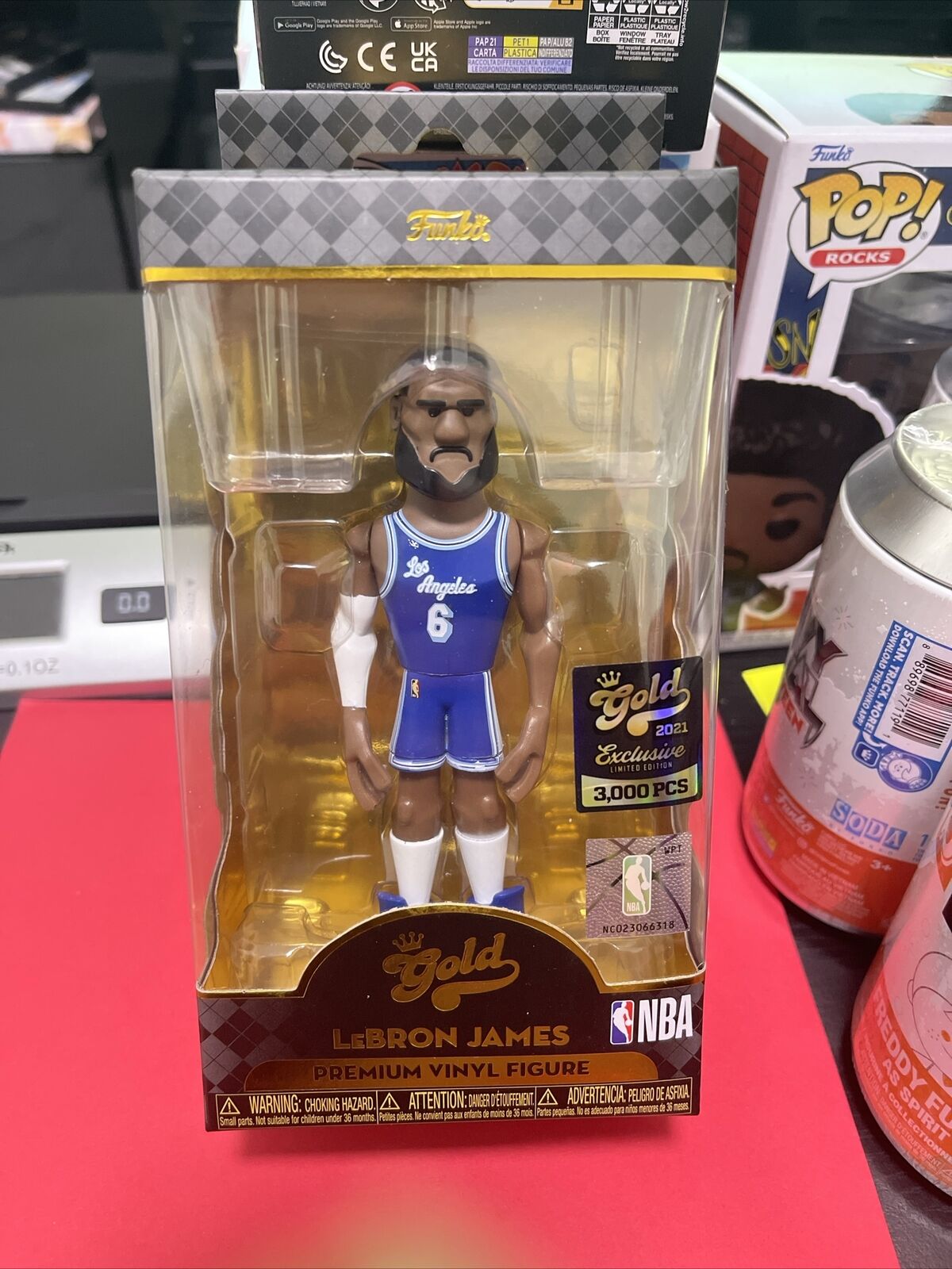 FUNKO GOLD Lebron James 5 in. Vinyl Figure, Limited Edition 3000 Pcs Blue Jersey