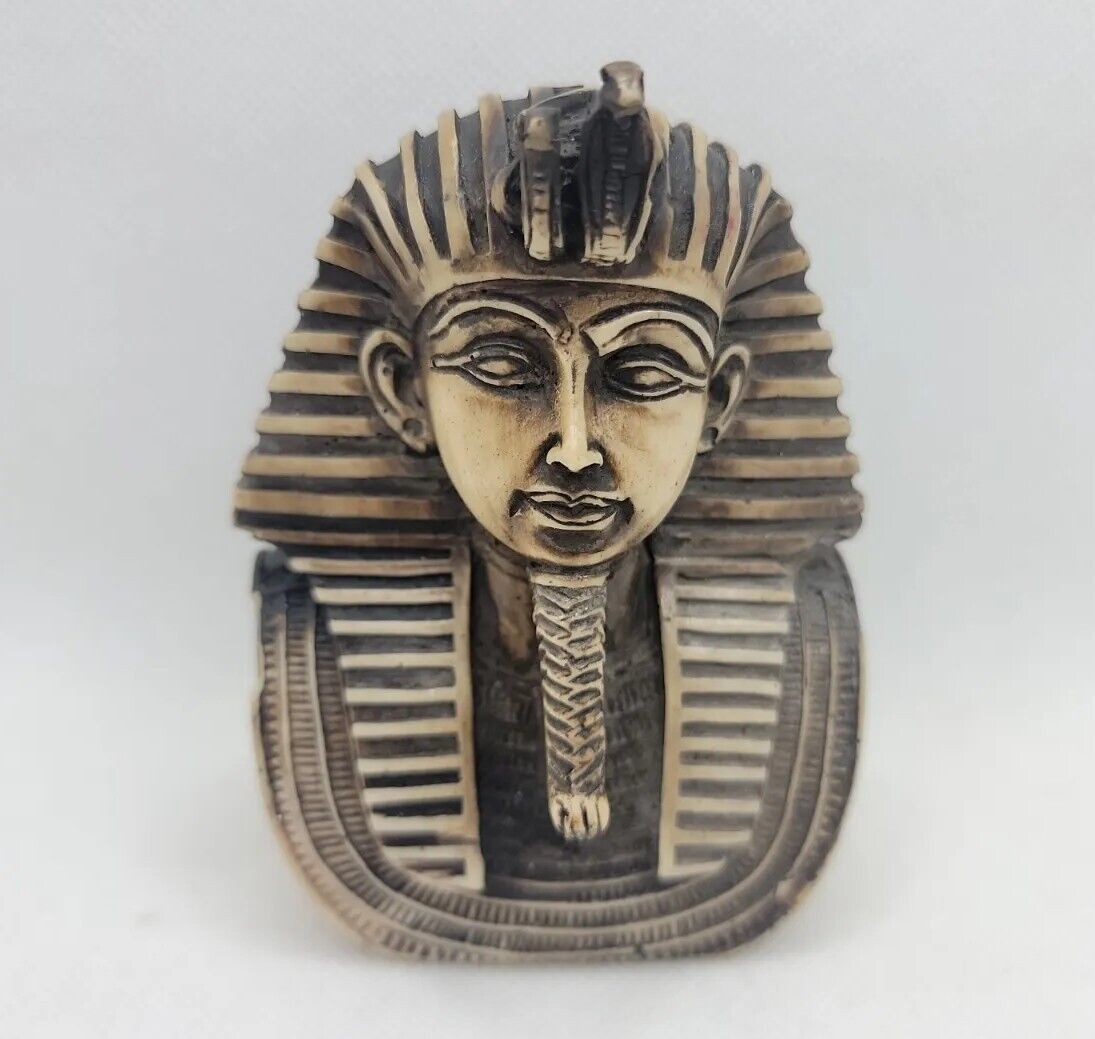 Mysterious 4 Inch Hand Carved Stone Egyptian King Tutankhamun King Tut Decor
