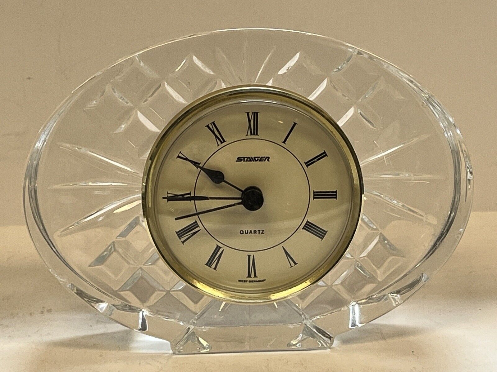 Staiger Crystal Clock West Germany French Glass