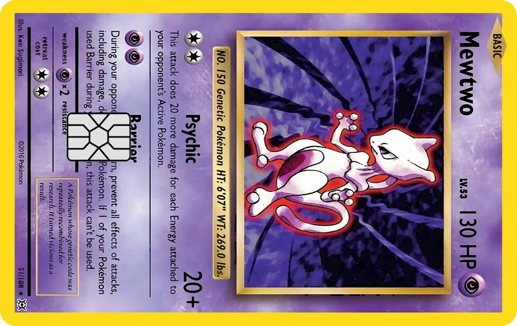 Pokémon Card Collection Credit Card Skin / Wrap Decal Pre-Cut Sticker