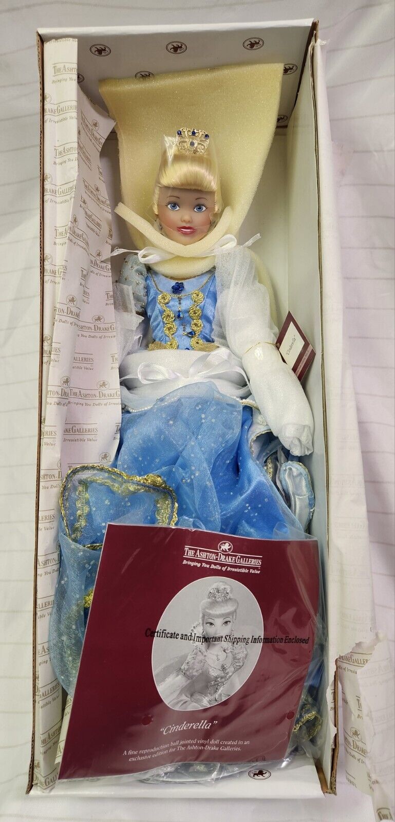 Cinderella / Royal Disney Princess Series / Ashton Drake Doll W/COA (RETIRED)