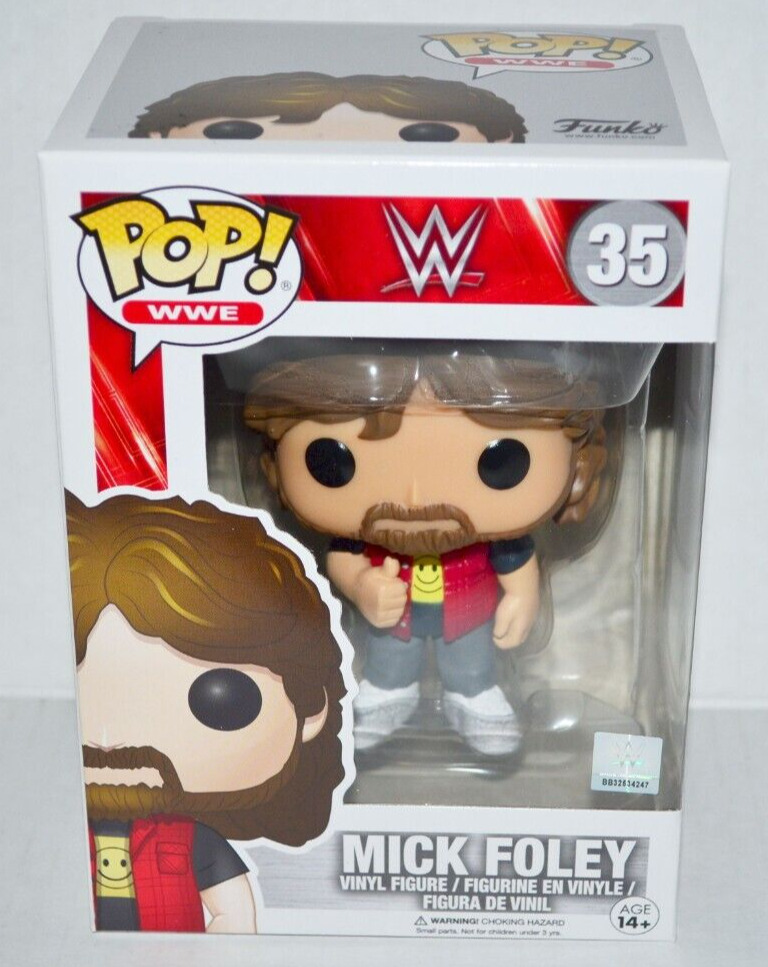 Funko POP WWE WWF Mick Foley #35 Wrestling Vinyl Figure Vaulted Retired MINT🔥