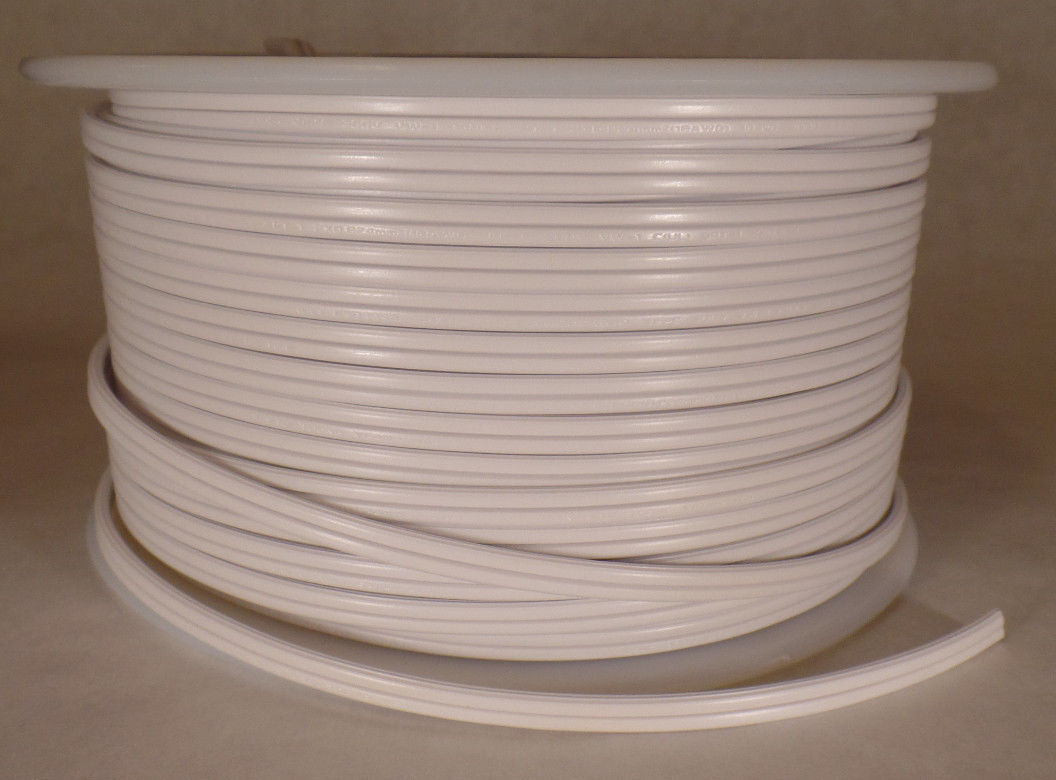 25 ft White 18/2 SPT-1 U.L. Listed Parallel 2 Wire Plastic Covered Lamp Cord 601