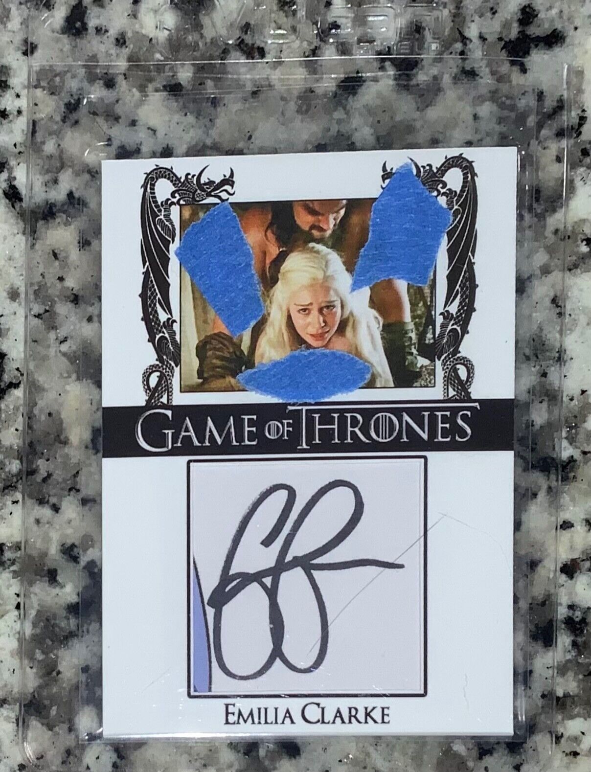 Game of Thrones GOT Emilia Clarke Auto Autograph Cut Trading Card A PSA BAS IT