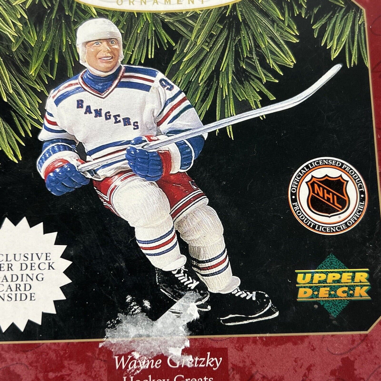 Wayne Gretzky Rangers Hallmark Christmas Ornament NHL Hockey Upper Deck No Card