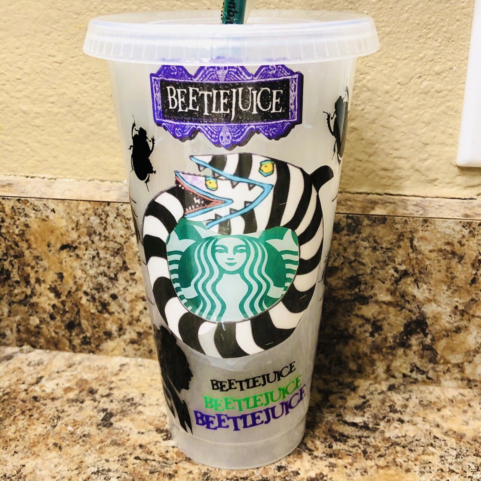 Beetle juice Starbucks Cup