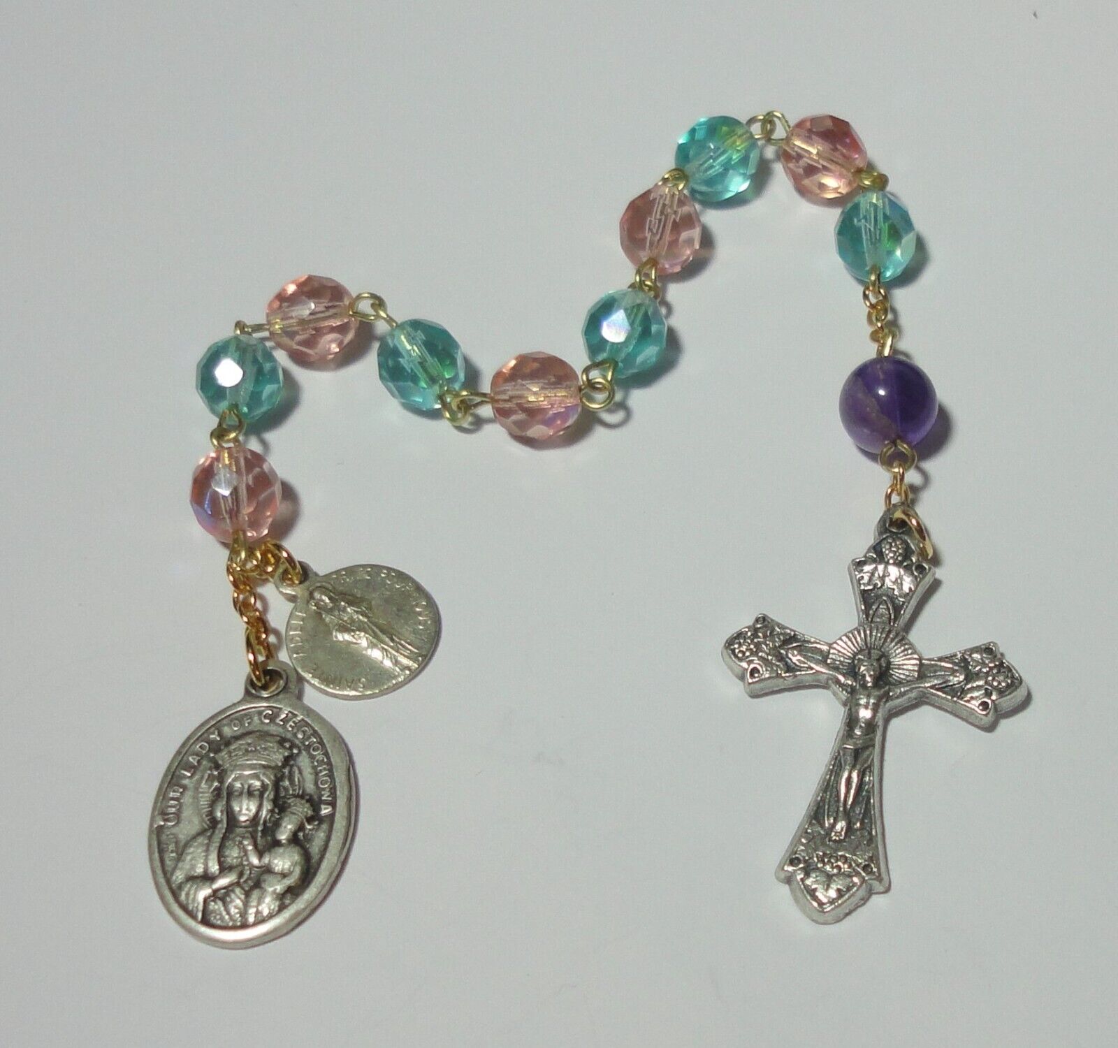 St Adele & Our Lady of Czestochowa Single Decade Rosary Handmade in the USA