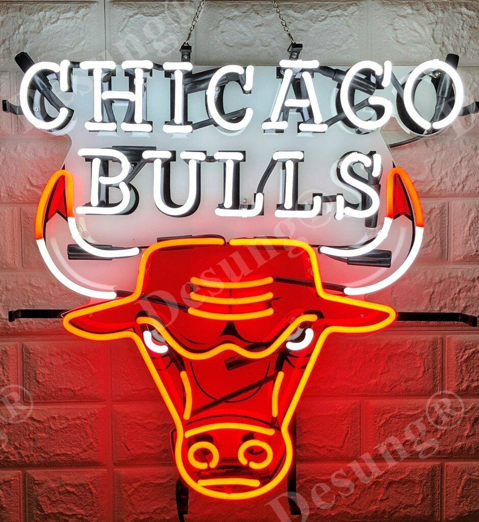 New Chicago Bulls Bar Lamp Decor Glass Neon Light Sign 20