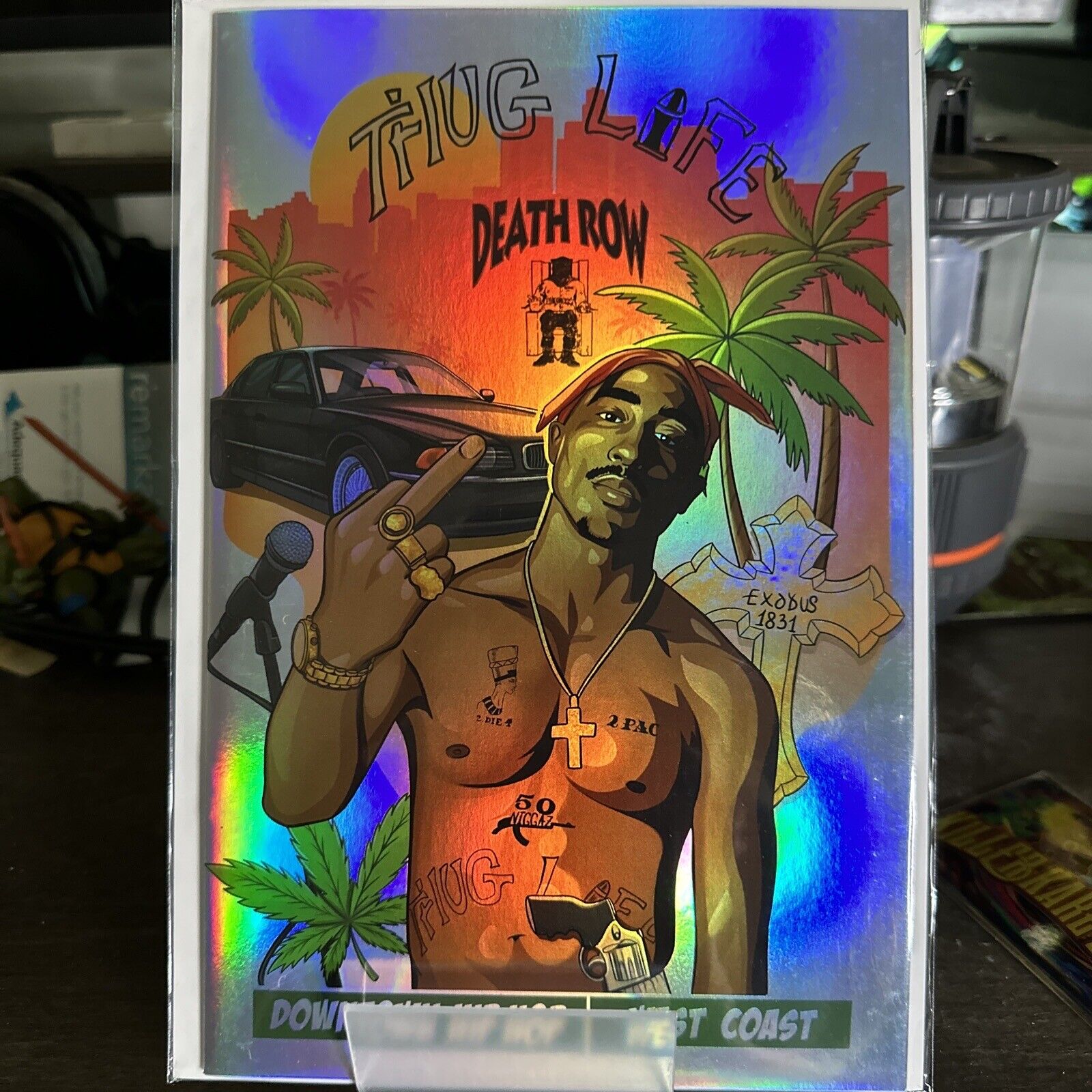 Downtown Hip Hop Tupac Chrome/Foil Artbook Ltd to 125 NM  (SOLD OUT)