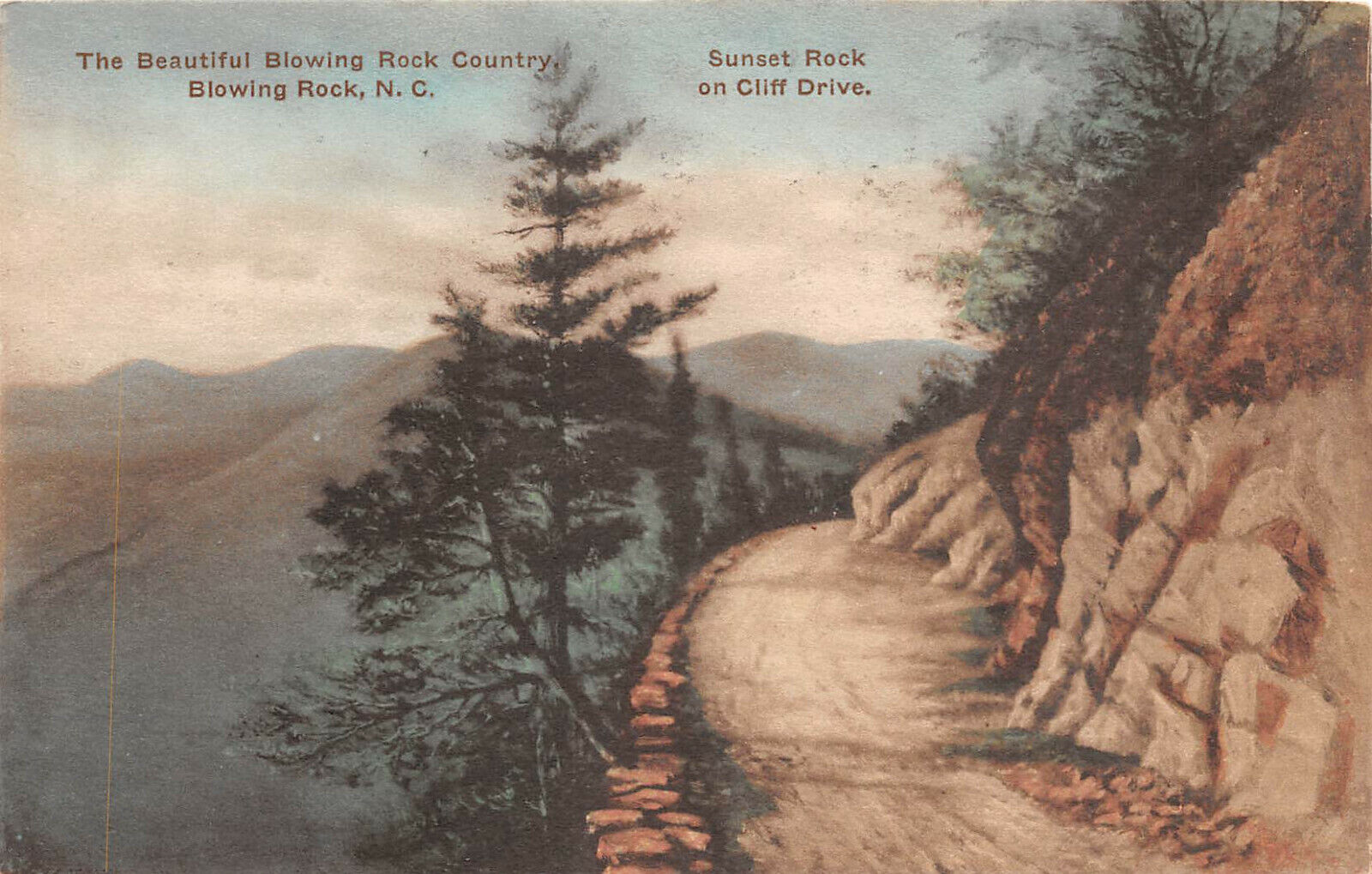 The Beautiful Blowing Rock Country Blowing Rock NC Unposted c1910 Postcard