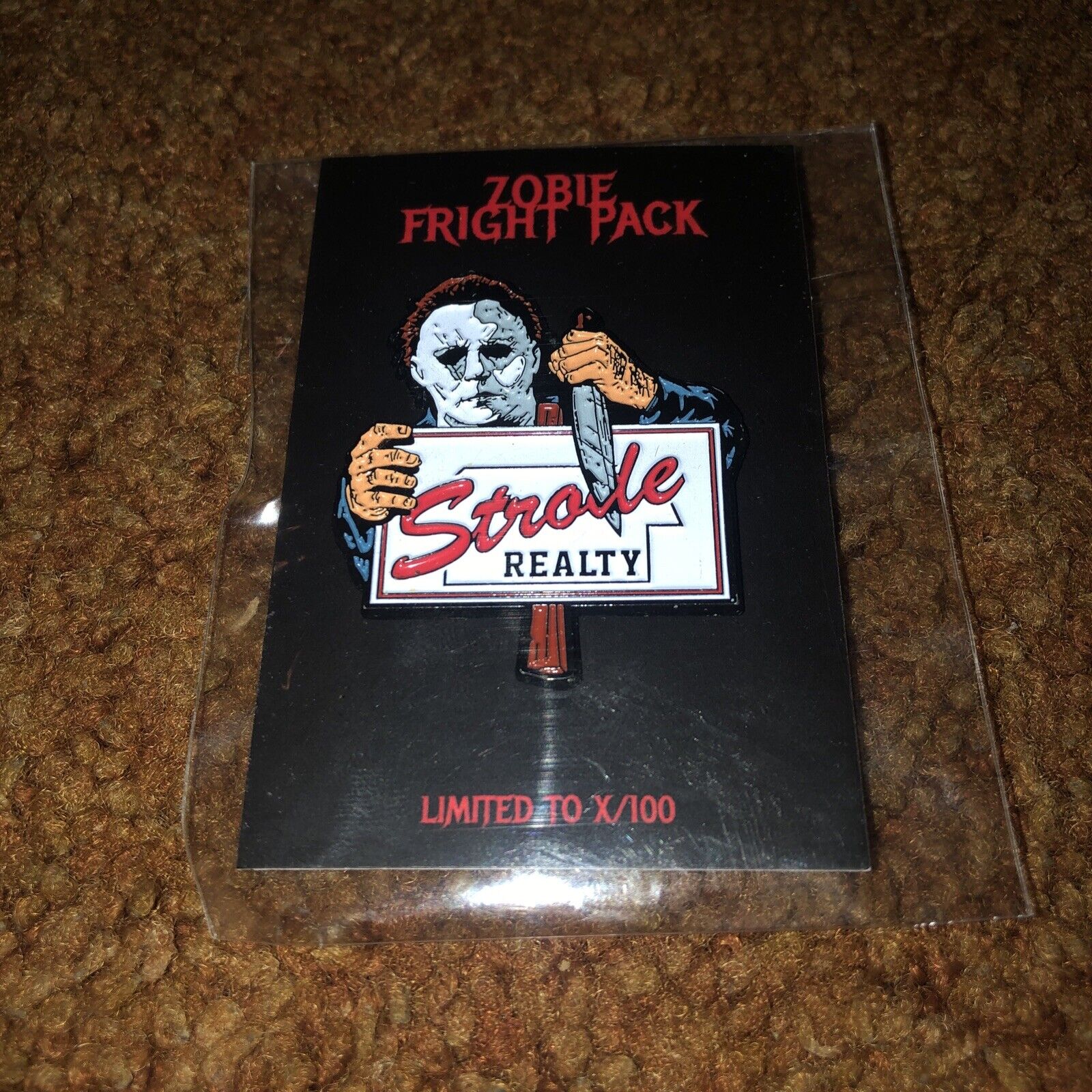 Halloween Michael My Limited Edition 1" Enamel Lapel Pin Zobie Fright Pack 