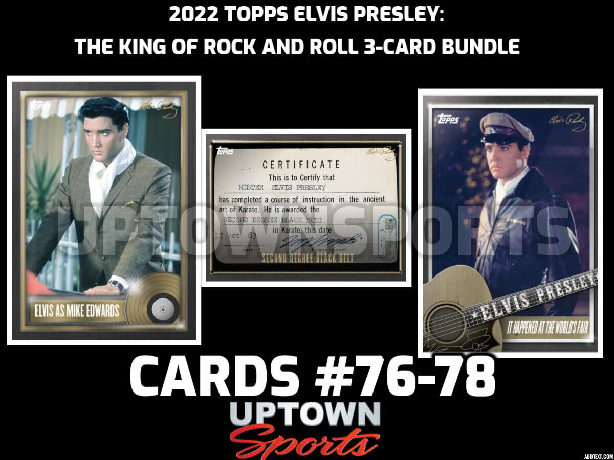 2022 Topps Elvis Presley The King of Rock and Roll Bundle - Cards #76-78 PRESALE