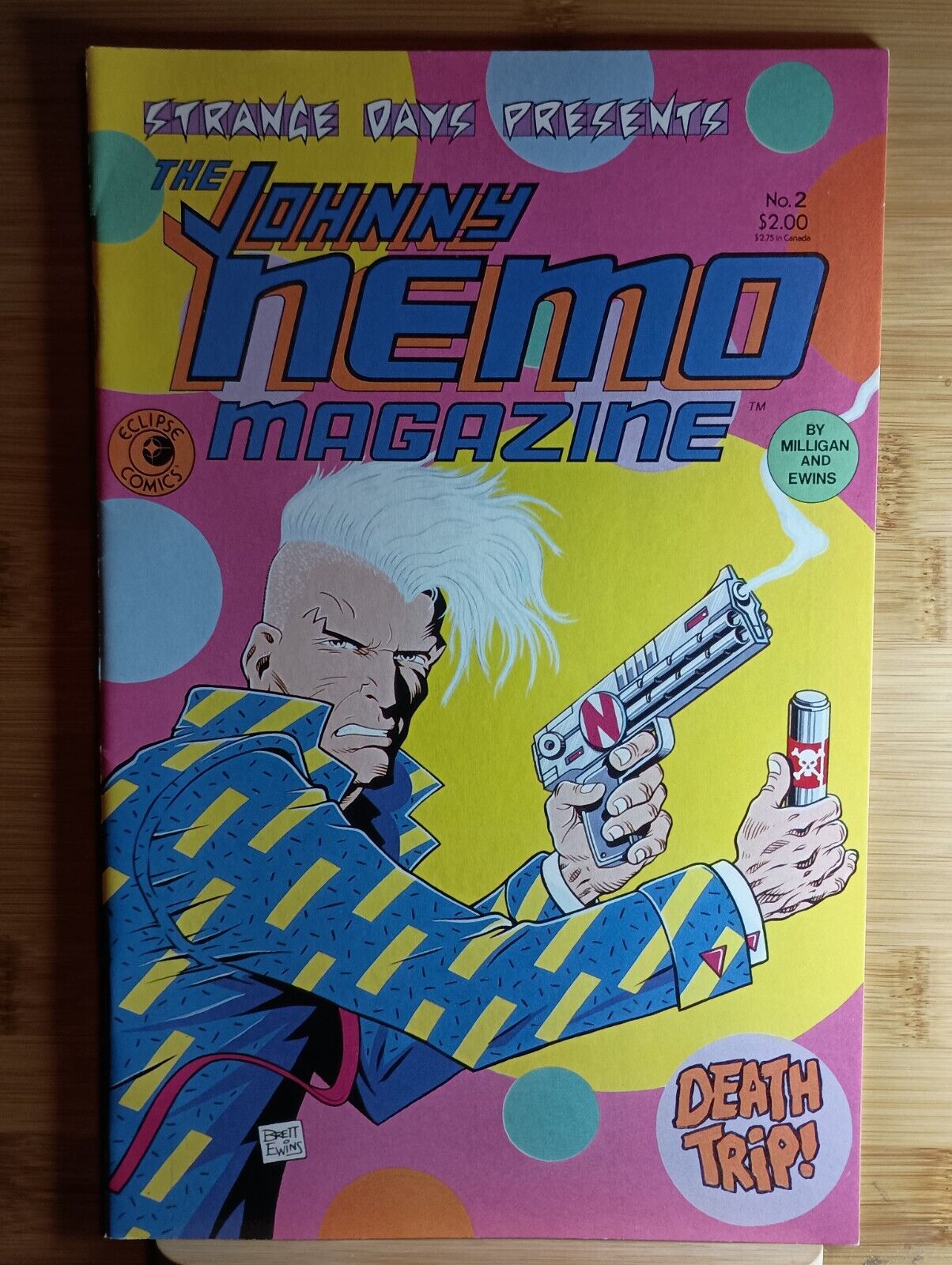 1985 Eclipse Comics Johnny Nemo Magazine 2 Brett Ewins Cover Artist PNG