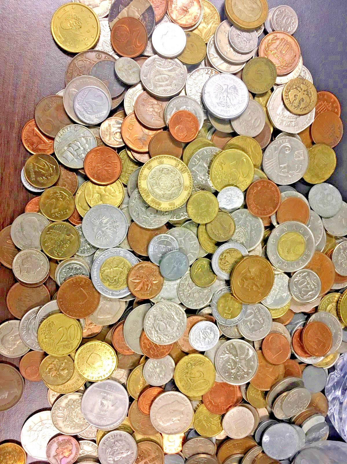 Bulk Lot 25 FOREIGN WORLD COINS No Duplicates in each Lots