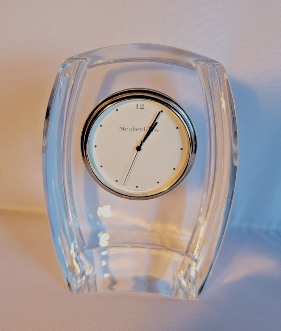 Steuben crystal clock