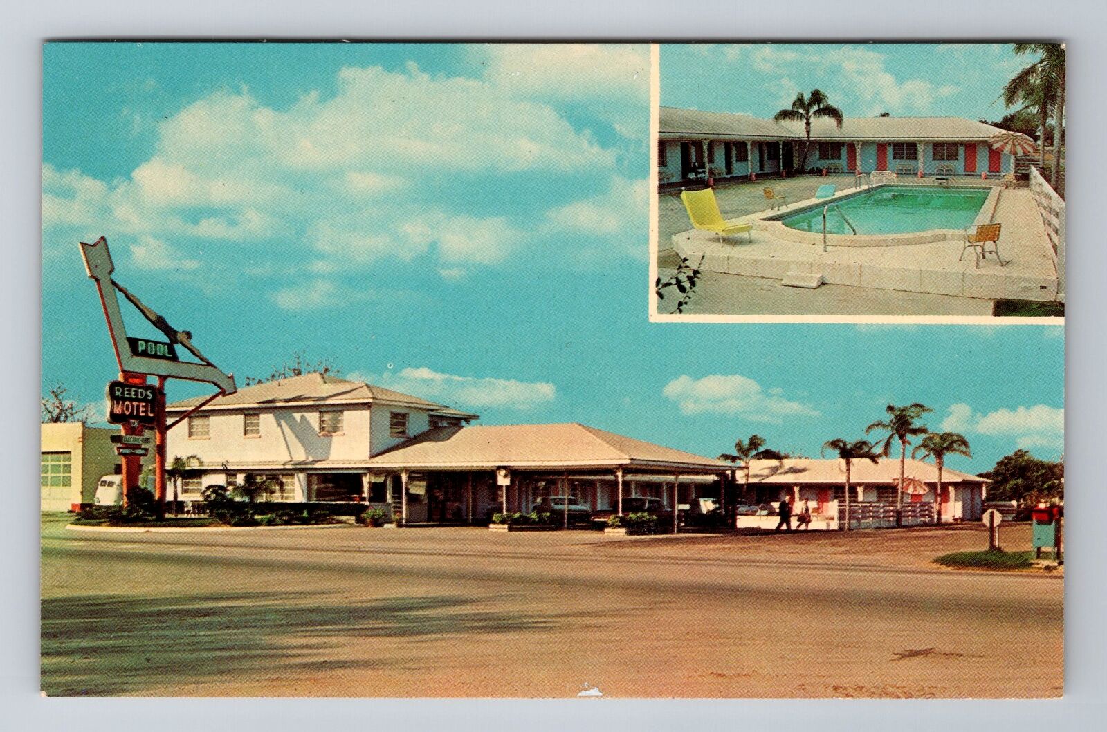 Avon Park FL-Florida, Reed's Motel, Advertising, Antique Vintage Postcard