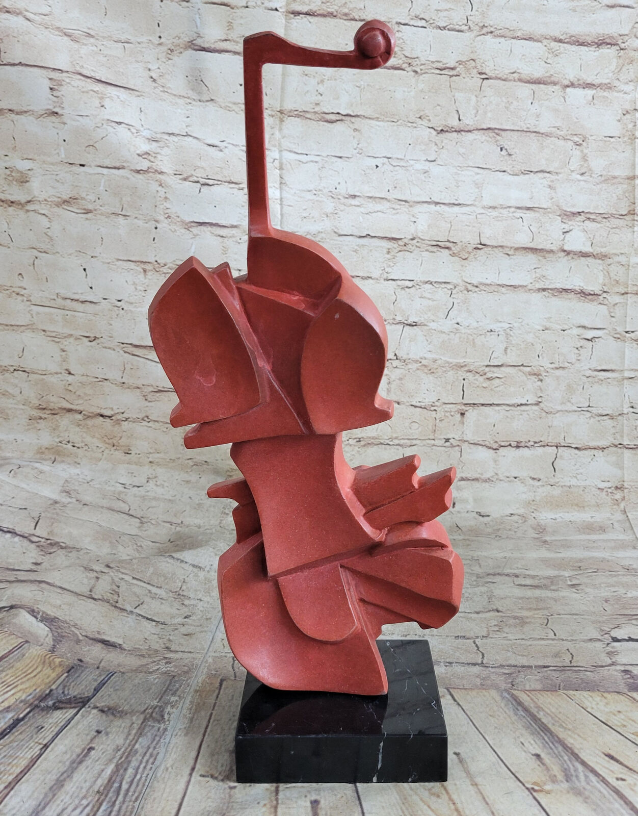Dali Abstract Modern Art Red Patina Bronze Sculpture Home Office Decor