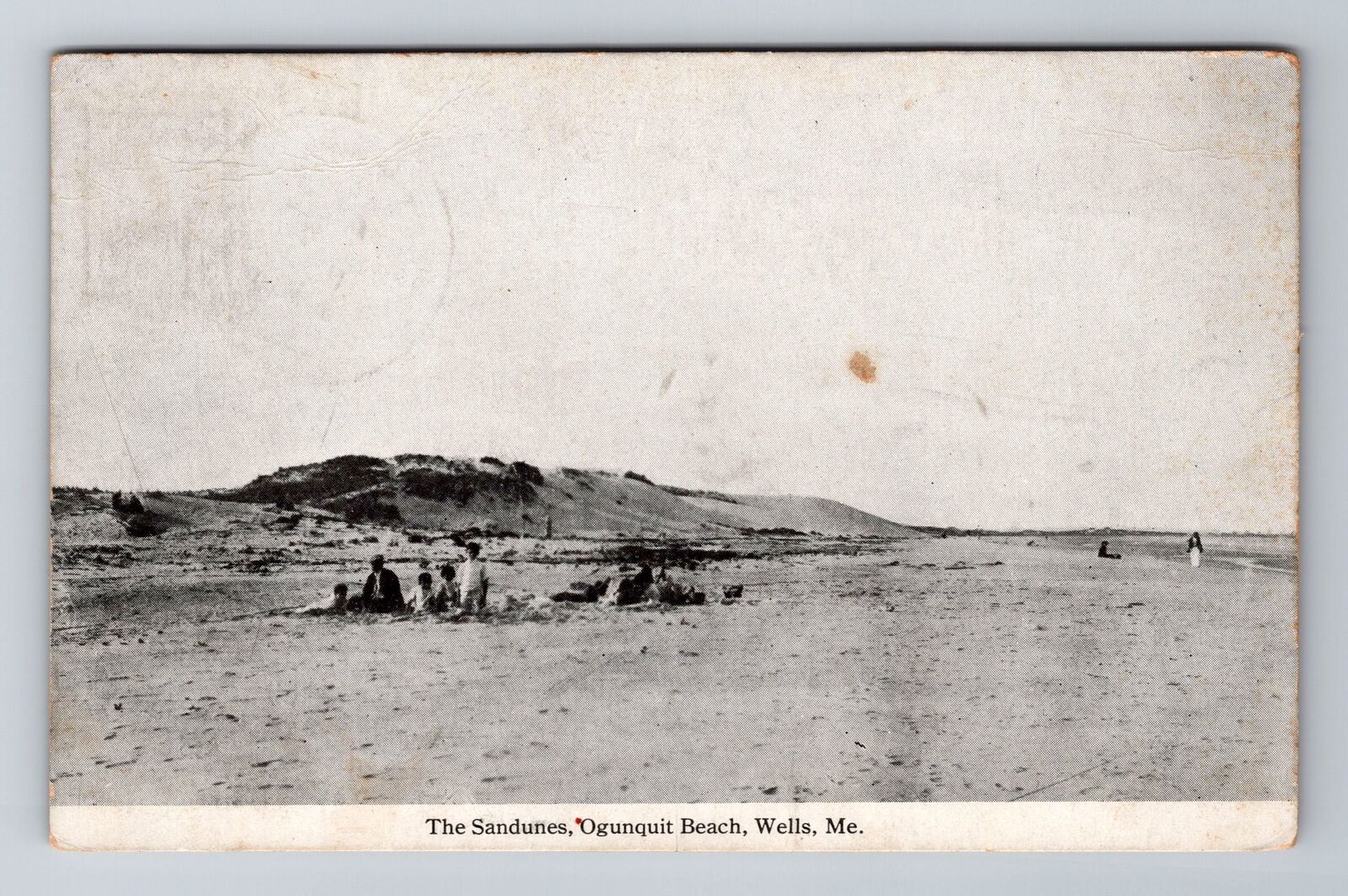 Wells ME-Maine, The Sand Dunes, Ogunquit Beach, Antique Vintage c1914 Postcard