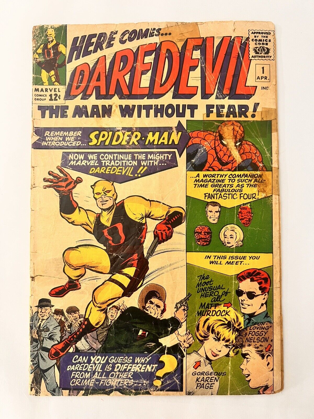 DAREDEVIL #1 (1964) 1ST APPEARANCE OF MURDOCK PAGE NELSON low Grade Grail  MCU
