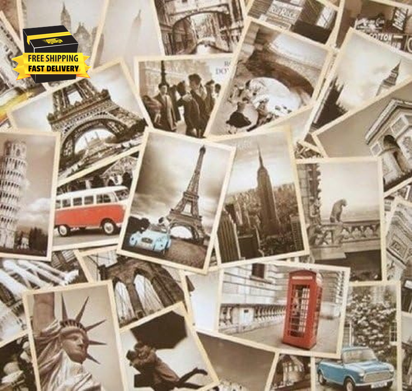 32 PCS 1 Set Vintage Retro Old Travel Postcards for Worth Collecting ⭐️⭐️⭐️⭐️⭐️