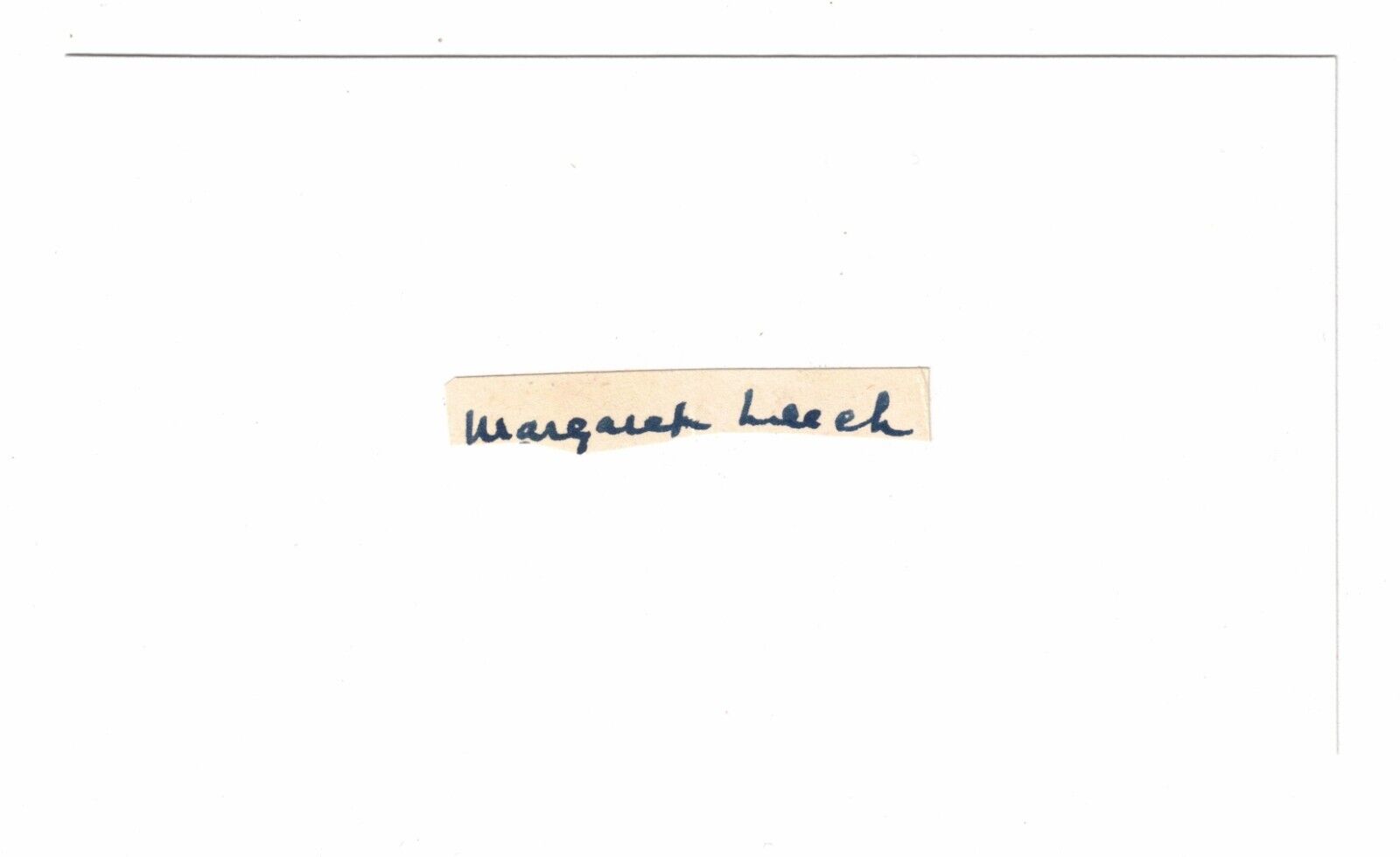 Margaret Leech HAND SIGNED Cut Autograph Index Card Signed Pulitzer Prize