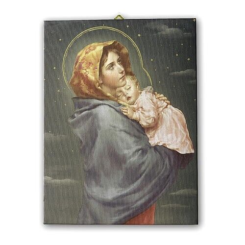 Religious Madonna del Ferruzzi painting on canvas 20x28 inches