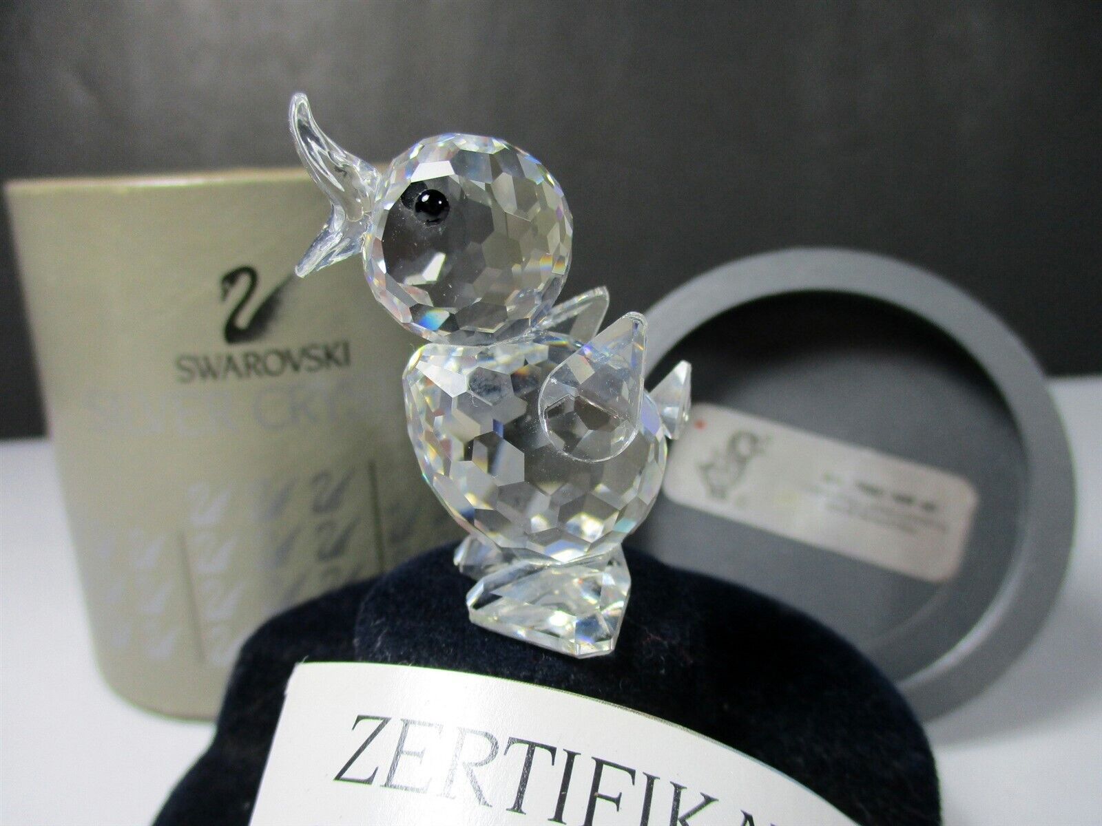 Swarovski Crystal Mini Drake Duck Figurine Box COA 10007
