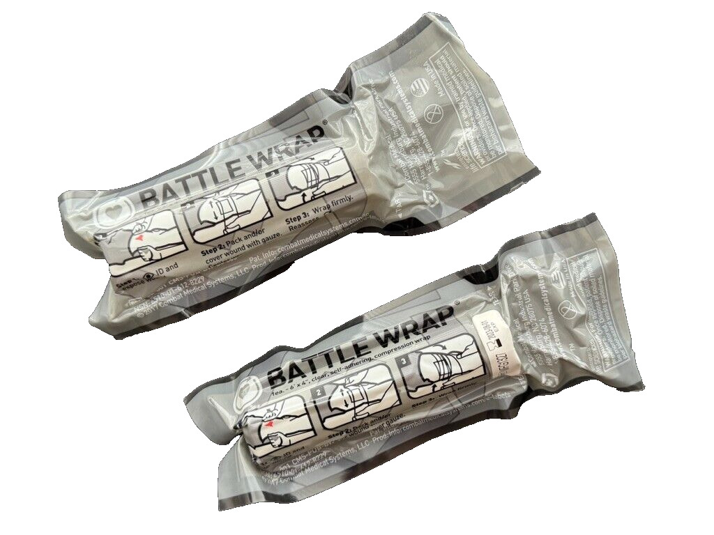 Combat Medical MARCH Battle Wrap (Set of 2) First Aid Kit IFAK Exp. 2023-2024