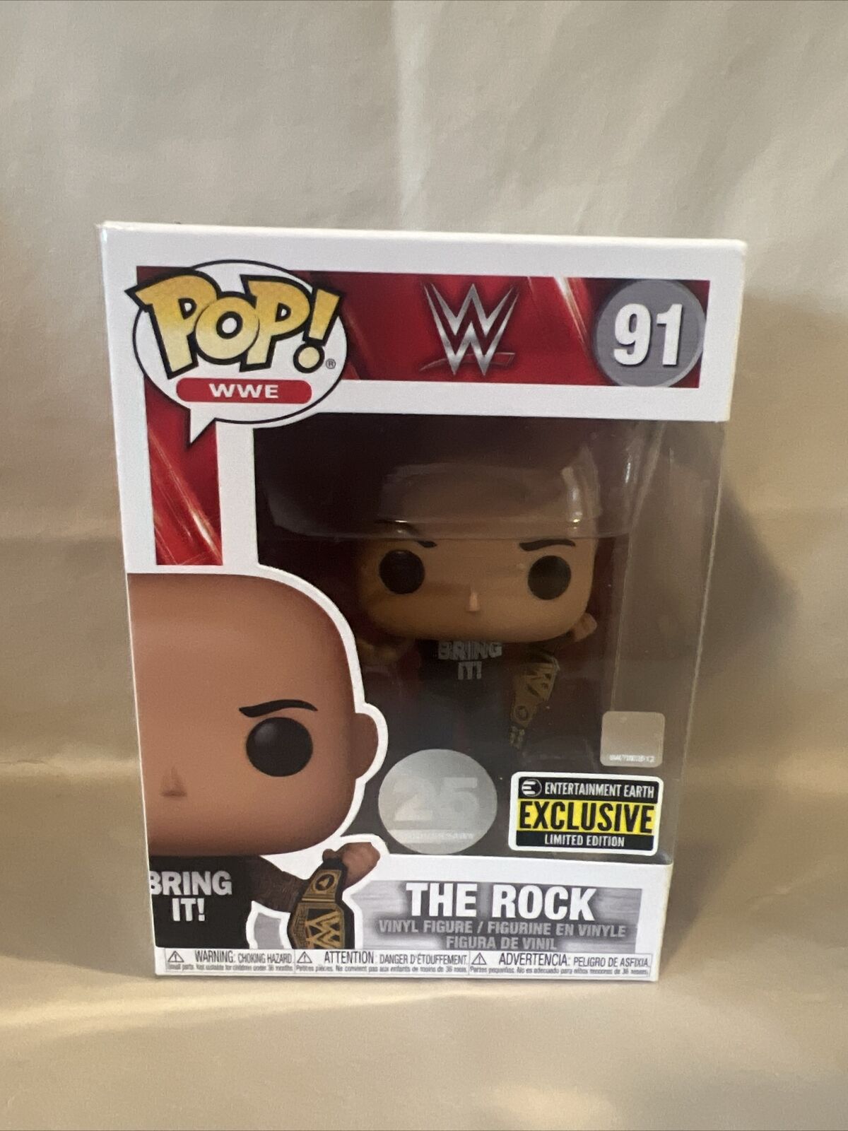 Funko Pop WWE The Rock #91 (Entertainment Earth Exclusive) - Unopened