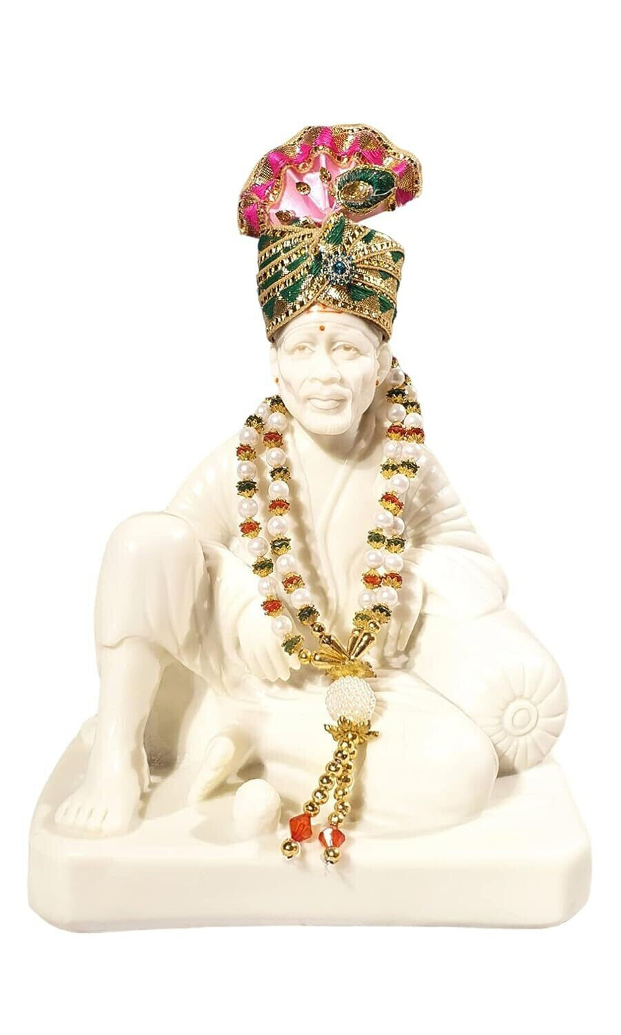Shirdi Sai Baba Italian Marble Pure Resin Dwarkamai Statue Sai Baba Idol Home