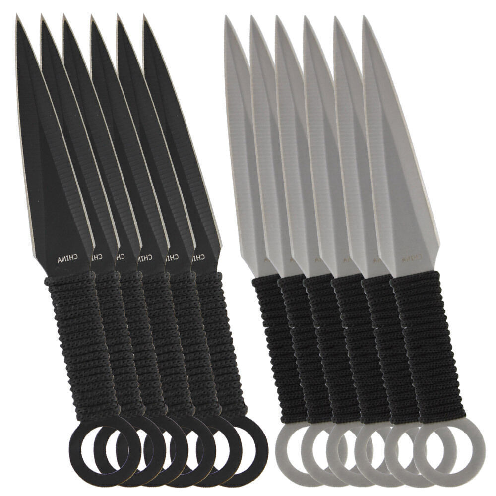 Ninja Throwing Knives Set of 12 | Nylon Case | Balanced Complementary Opposites