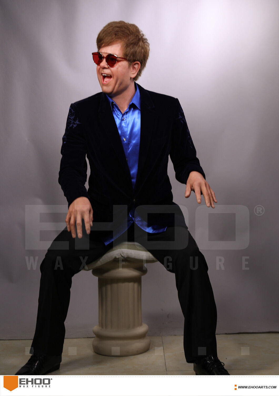 Life Size Elton John Music Star Singer Pose Statue Realistic Prop Display 1:1