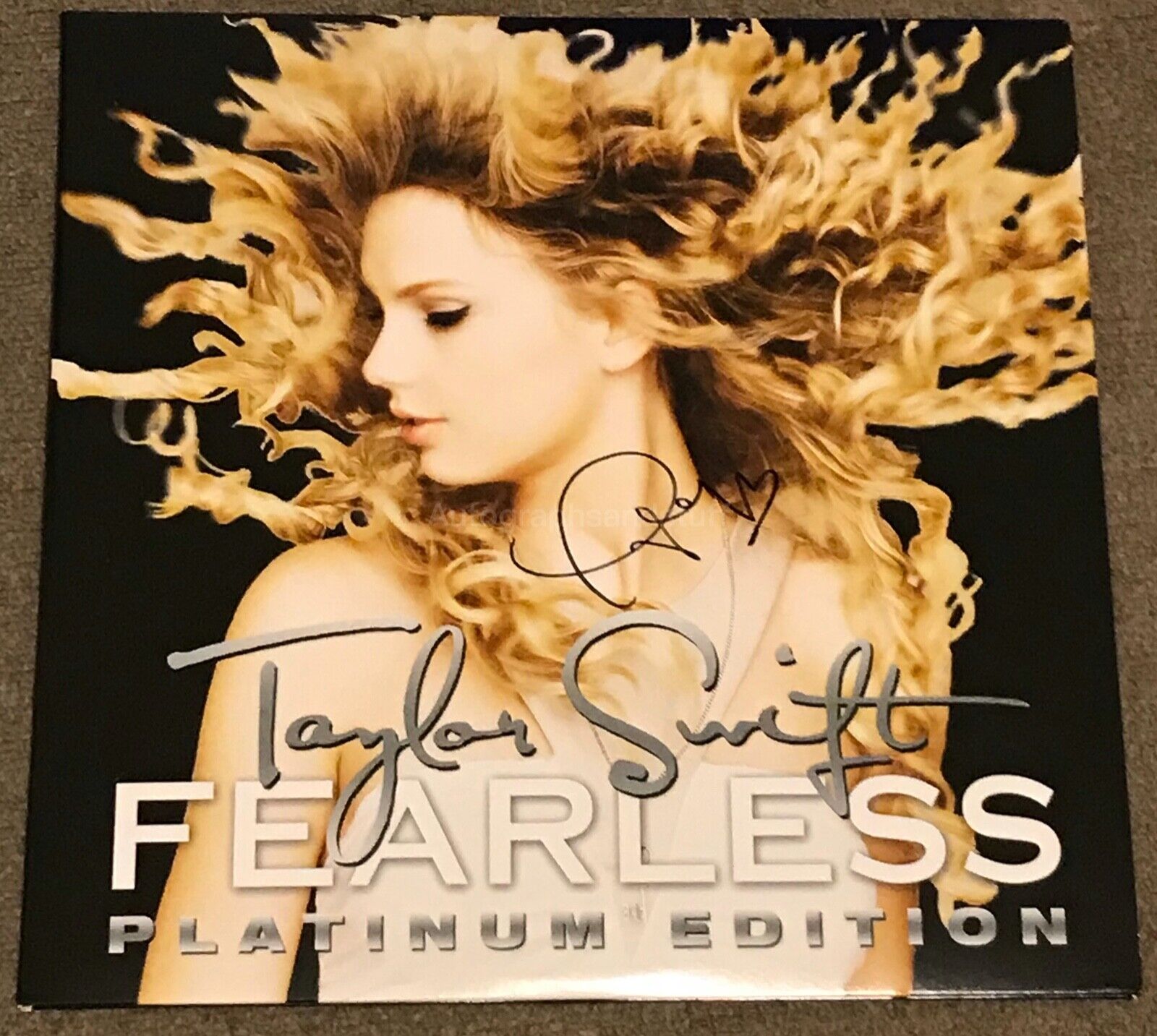 Taylor Swift HAND Signed Fearless Platinum Edition Vinyl Autograph 2x Gold RSD