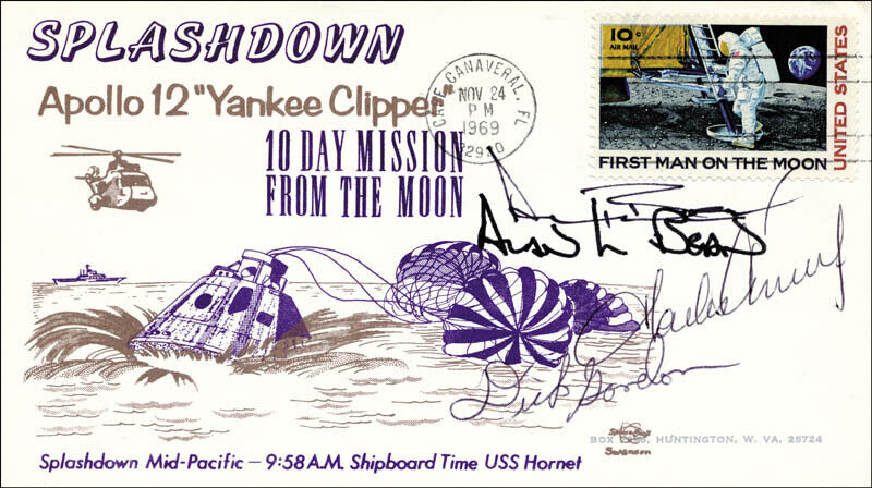 APOLLO XII - FIRST DAY COVER SIGNED WITH CO-SIGNERS