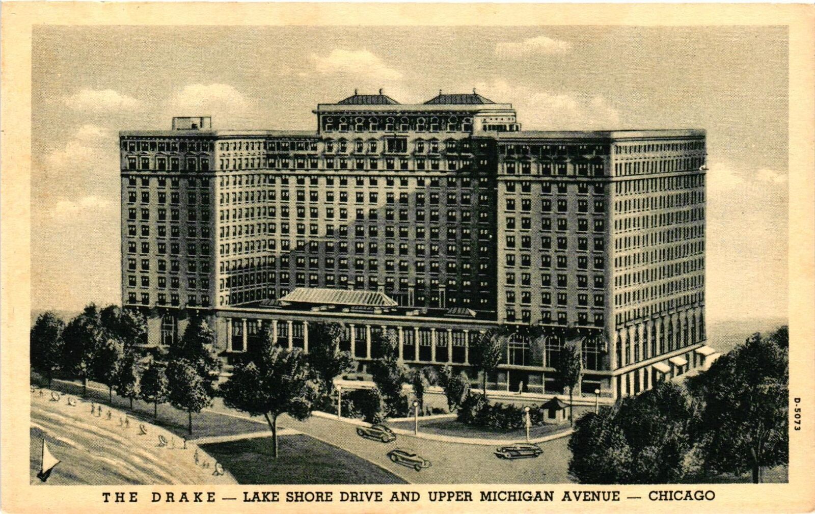 Vintage Postcard- The Drake Hotel, Chicago, IL UnPost 1910