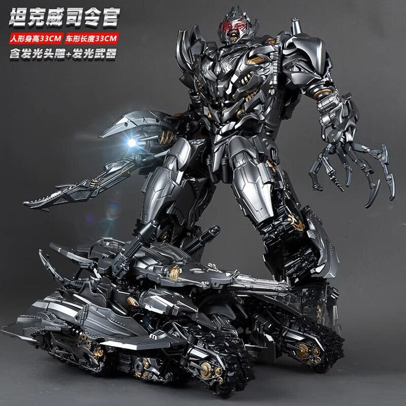 Transformers Tank Mega Commander Figure LED Luminous Model Statues Toy 33cm Gift