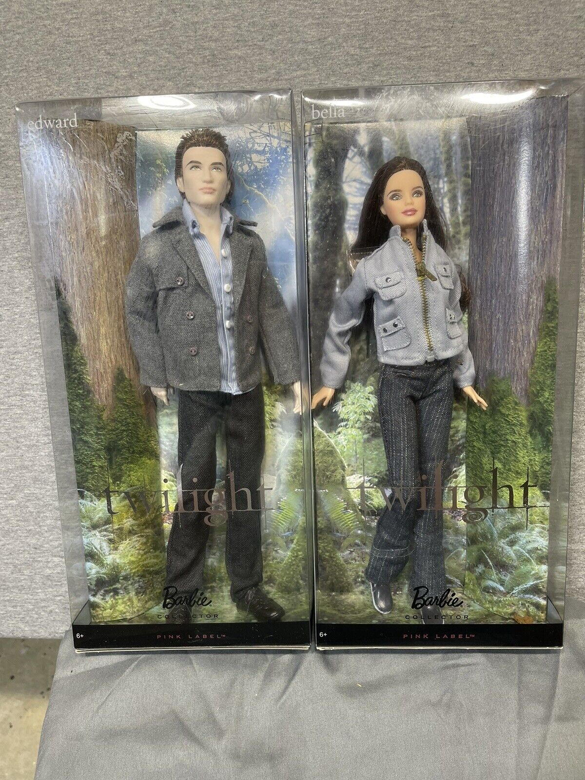 Twilight Dolls Bella And Edward By Barbie New In Box Pink Label Edition