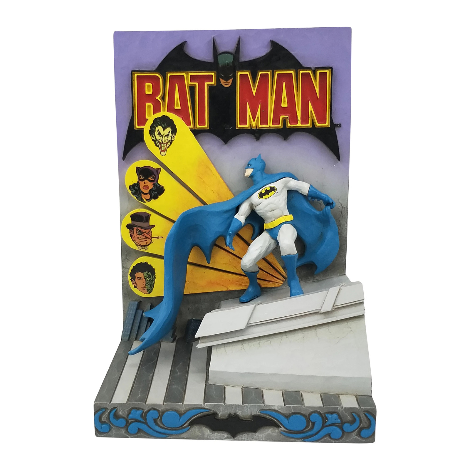 Jim Shore DC BATMAN 3D COMIC BOOK COVER Figurine 6007086 NEW 2021 Joker Penguin
