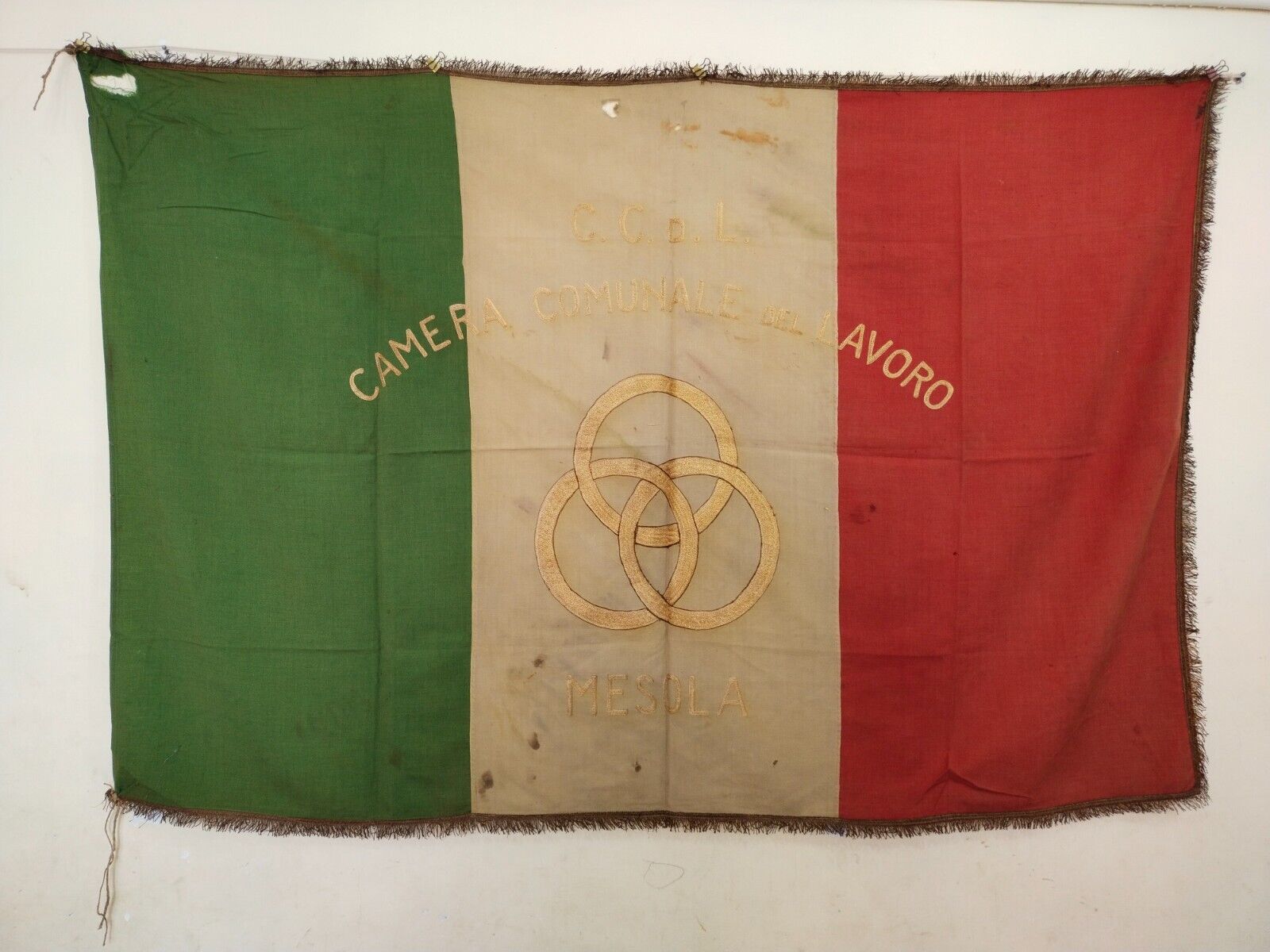 vintage Italian beautiful flag or banner wall hanging item964