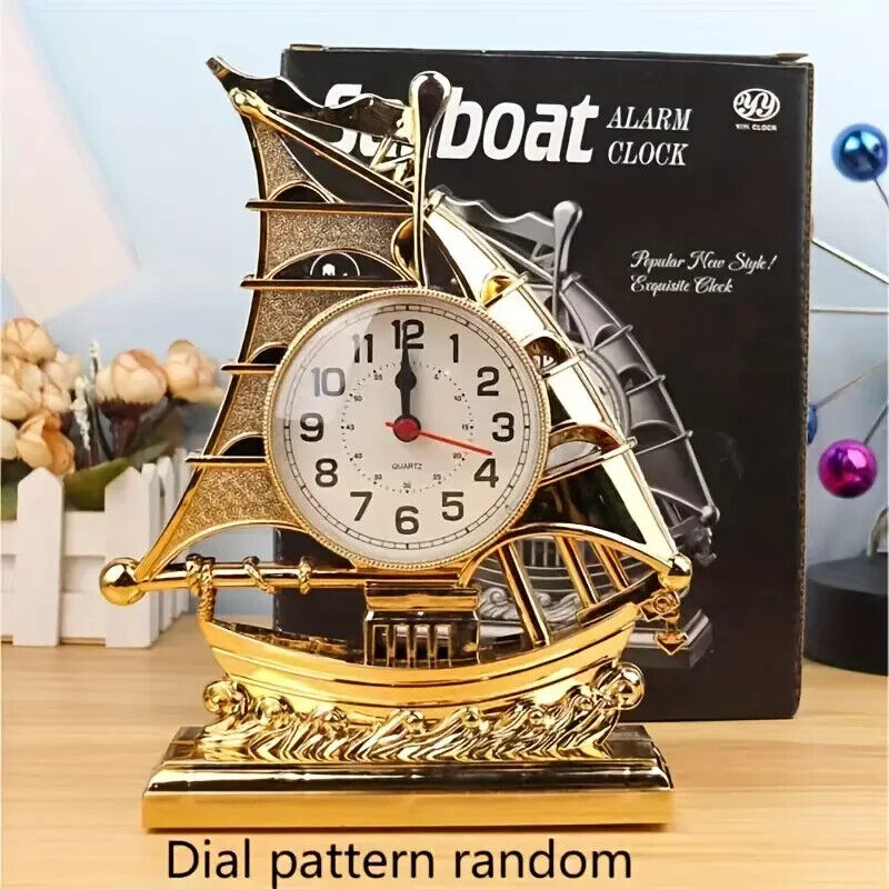 Sailing Ship Alarm Clock, For Home Room Living Room Office Decor *FREE SHIPPING)