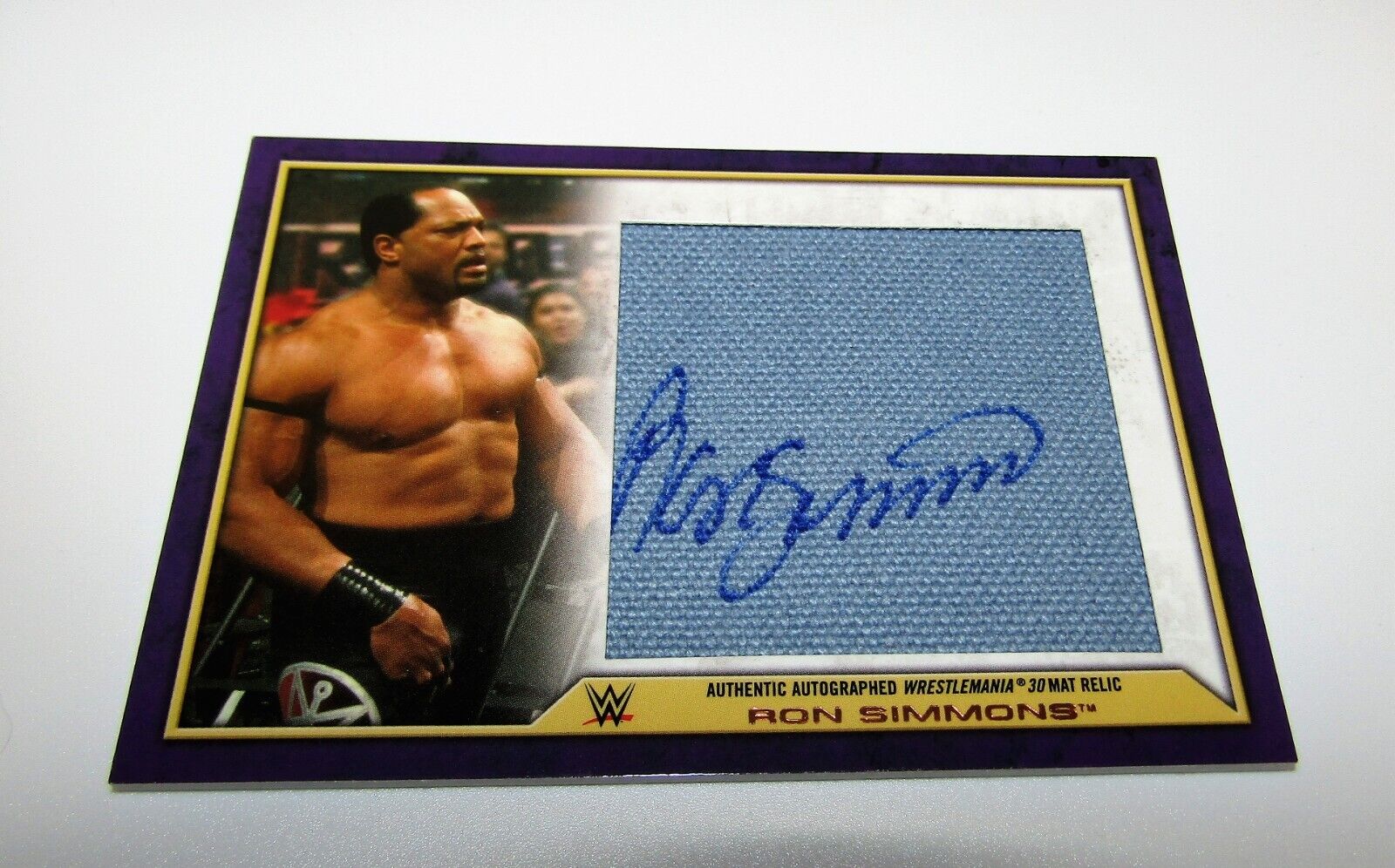 2014 Wwe Road To WrestleMania Autograph Mat Relic Costume card Ron Simmons 4/25
