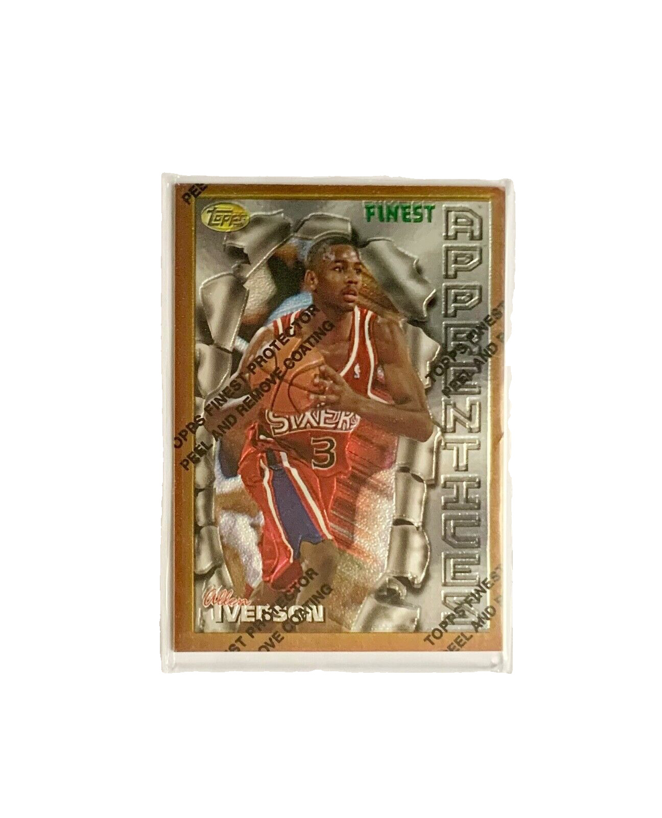 Allen IVERSON 1996-97 Topps FINEST NBA Basketball APPRENTICES RC Sixers COATING