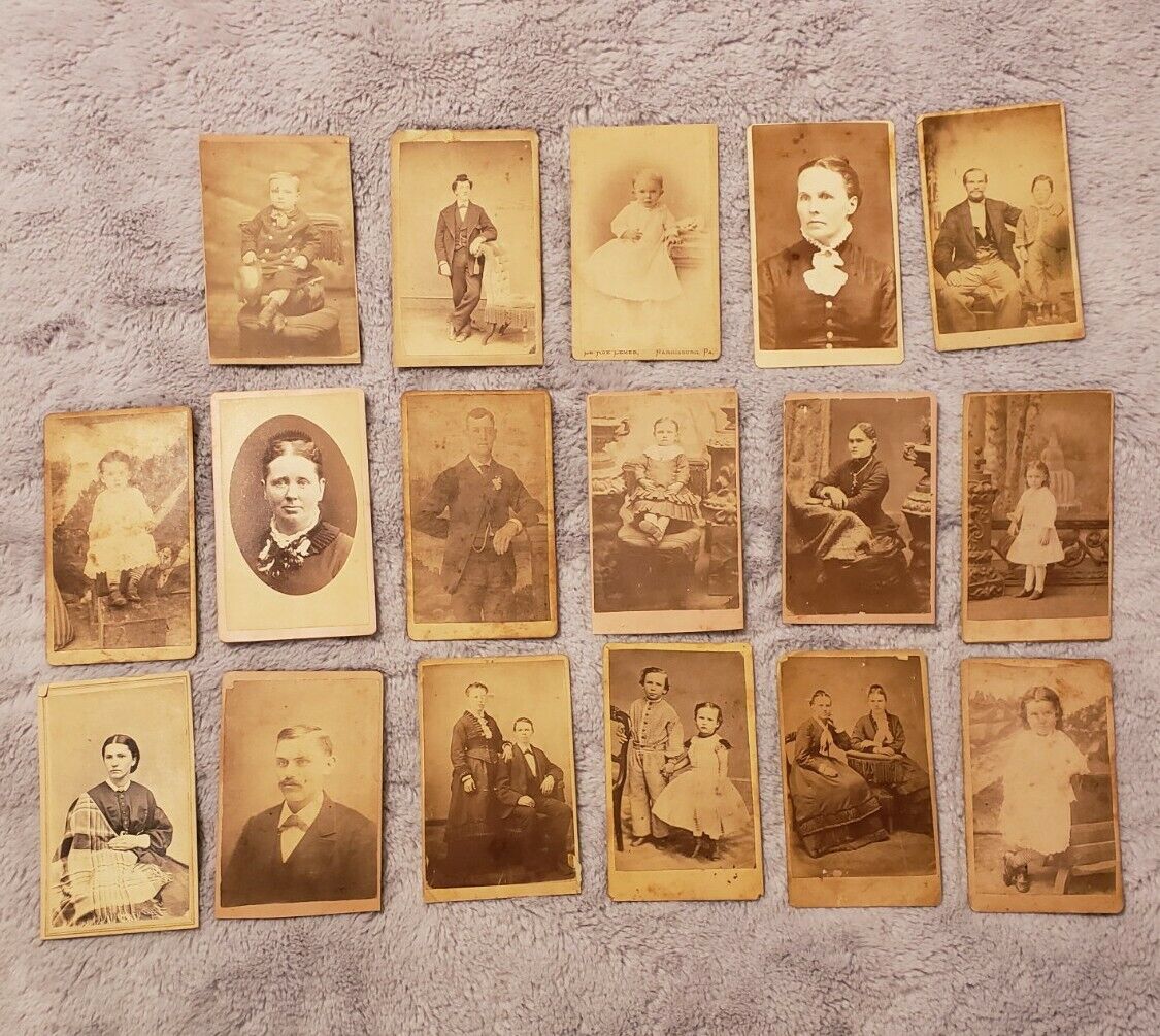 Victorian Carte De Visites From Bloomsburg, PA.  Area. Family Lot. 